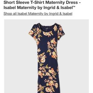 Isabel & Ingrid shortsleeve floral maternity dress